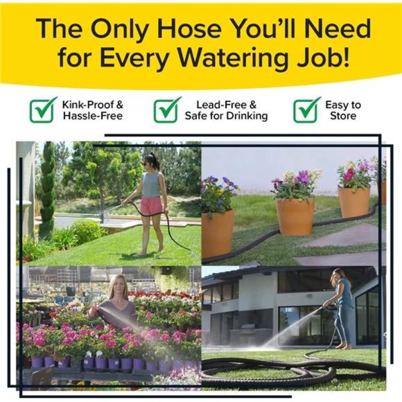 Pocket Hose Silver Bullet 100 ft Turbo Shot Nozzle Multiple Spray Patterns - Picture 5 of 6